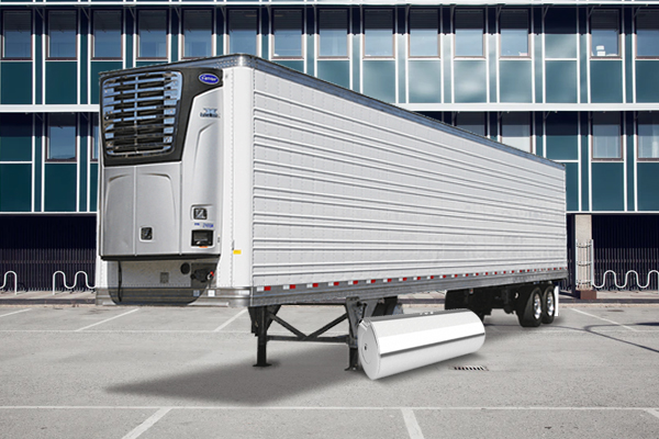 Установка алюминиевого топливного бака для рефрижератора